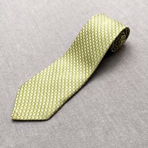 Giorgio Armani Green Silk Tie ~61" Mens Geometric Design Necktie Made in Italy